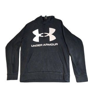 Under Armour Hoodie Mens Medium Black Cold Gear Pullover Loose Coupe